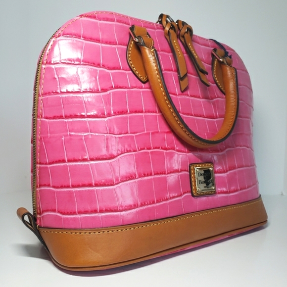 ❗SOLD❗ Dooney & Bourke | Snake Leather Zip Dome Satchel Purse - Picture 9 of 16